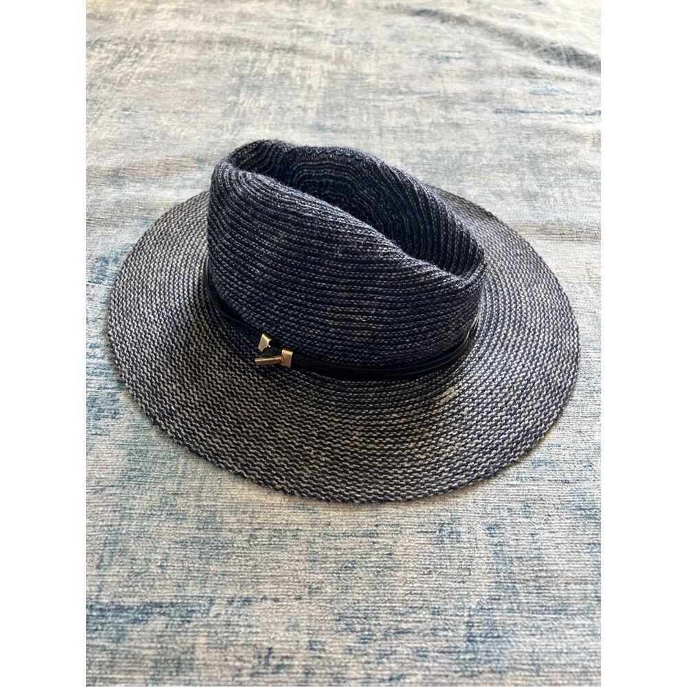 Vince Camuto Blue Gray Wool Blend Fedora Hat